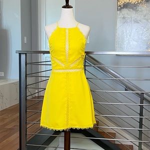 NBD Chels Mini Dress in Vibrant Yellow